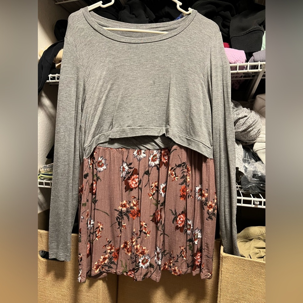 Latched Mama Mauve Baby Doll Tee XL